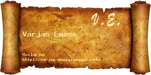 Varjas Emese névjegykártya